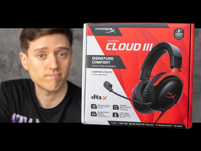 Vídeo relacionado con HyperX Cloud III S - Auriculares Gaming inalámbricos, Bluetooth, 2.4Ghz, PC, PS5, Xbox, Drivers 53 mm, DTS, micrófono 10mm, batería hasta 200h, Blanco