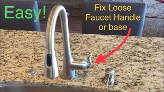 Tighten Loose Faucet Handle and base: Moen Faucet, Kitchen, bathroom