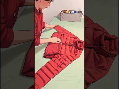 How to fold jackets and sweaters to save space. Mega crafts.