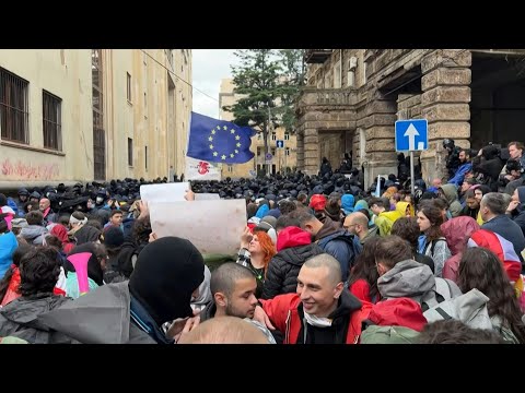 Protest outside Georgia's parliament as ruling party set to adopt 'foreign influence' bill | AFP