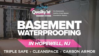 Watch video: Basement Waterproofing & Foundation Repair In Hopewell, NJ