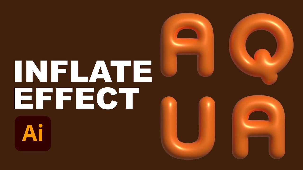 Create an inflated 3D text effect using Adobe Illustrator