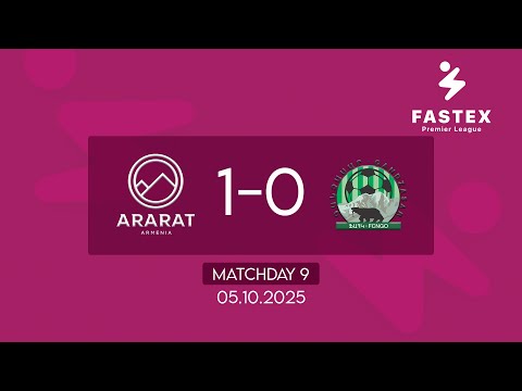 Fastex Premier League. Matchday 9. FC Ararat-Armenia  - Gandzasar FC  (05.10.2025)