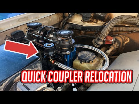 Air coupler relocation for ARB compressor Land Cruiser 100 series Lexus LX470