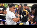 ROLLY ROMERO THROWING VICIOUS UPPERCUTS OF DOOM FOR GERVONTA DAVIS DURING WORKOUT