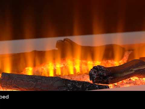 Sureflame WM-9332 XL Electric Wall Fireplace Suite with Downlights