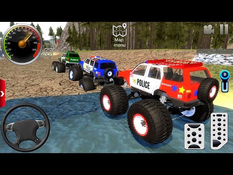 Police Monster Truck Offroad Driving - SUV Jeep Driver Simulator - Android / Ios Gameplay #1