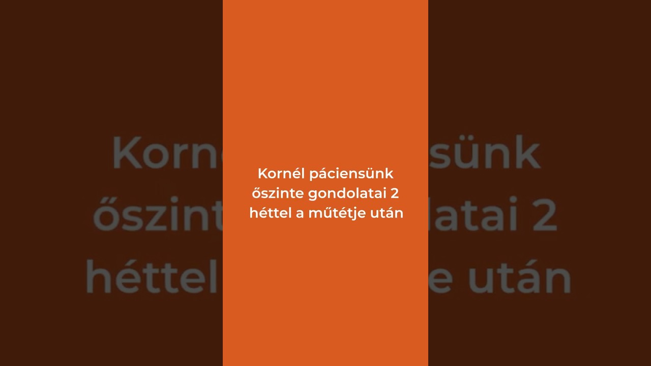 Kornél mesél az állcsont műtét előnyeiről