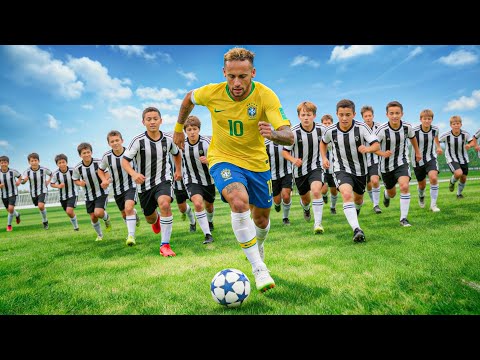 100 Kids vs 1 PRO IN A FOOTBALL MATCH