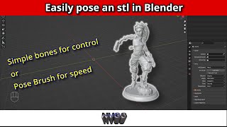 Changing the pose of a downloaded stl model in Blender
