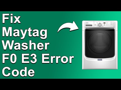 Maytag Washer F0E3 Error Code (Solving Error Code F0E3 - What You Should Do To Fix It?)