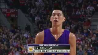 Jeremy Lin's Offense & Defense Highlights 2015-01-06 Lakers VS Blazers 1080p