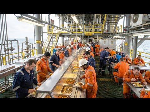 How Oil Rig Workers Eat, Shower & Sleep Offshore