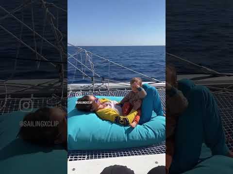 Monastir, Tunisia to Scoglitti, Sicily by catamaran! 29 hours, 186 nautical miles! #shorts #sailing