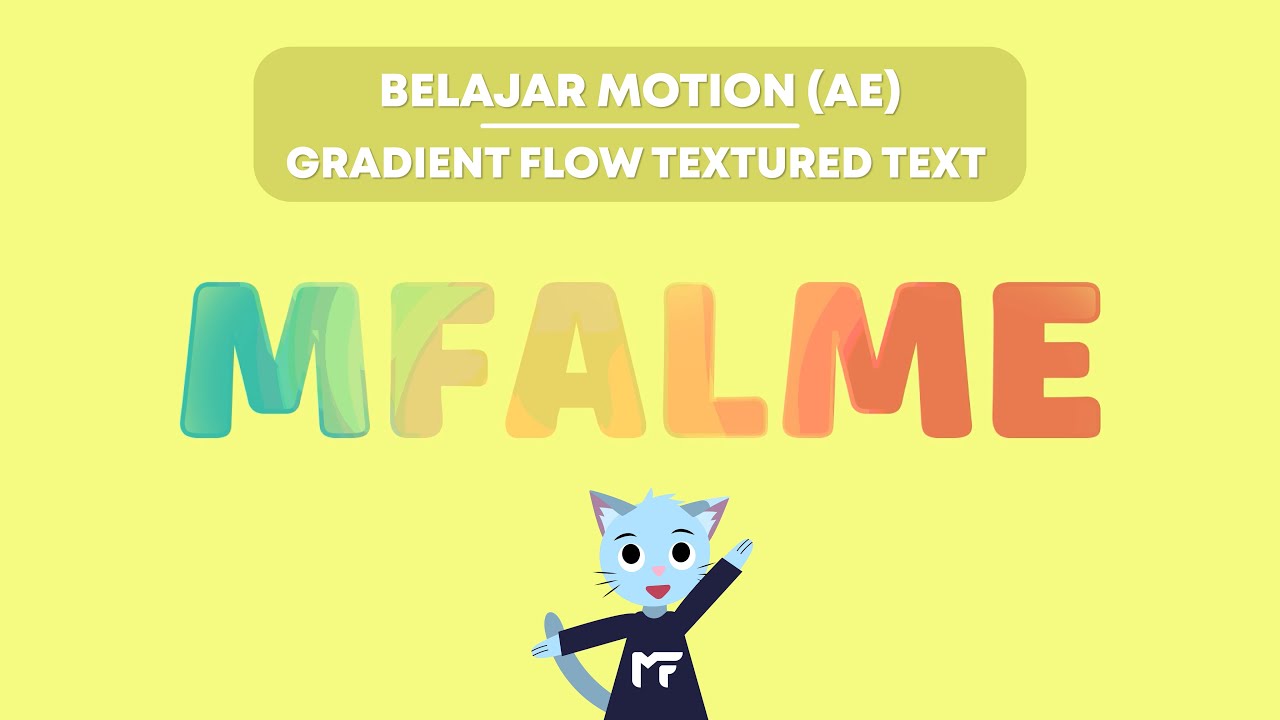 Gradient Flow Textured Text Tutorial | Belajar Motion After Effects