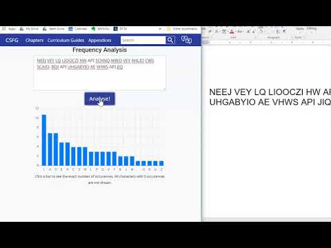 Frequency Analysis Decryption Attack Using Csfg Widget