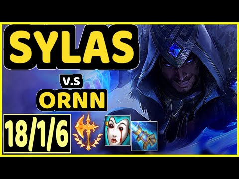 DHOKLA (SYLAS) vs ORNN - 18/1/6 KDA TOP GAMEPLAY - NA Ranked GRANDMASTER