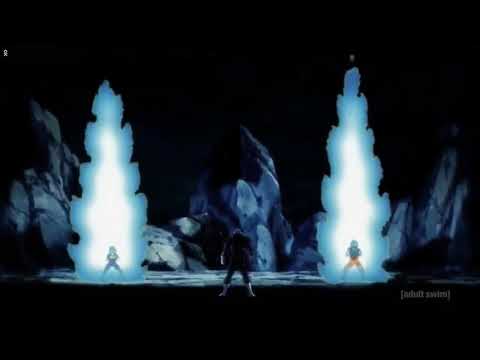 Goku and Vegeta power up against Jiren eng dub