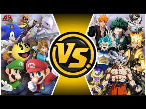 SMASH ULTIMATE vs JUMP FORCE! (Mario & Sonic vs Goku & Naruto TOTAL WAR) | CARTOON FIGHT CLUB EP 300 Video