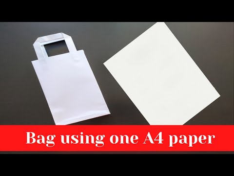 How to make paper bag for gift using white paper | Gift bag