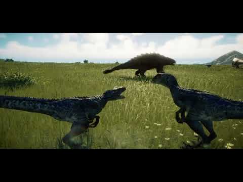 6x Raptors Pack Hunting Large Dinosaurs | Jurassic World Evolution 2