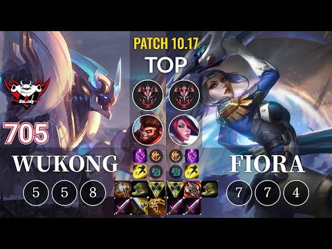 JDG 705 Wukong vs Fiora Top - KR Patch 10.17