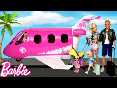 Barbie Baby Doll Lost in The Airport! - Family Airplane Travel Routine Video