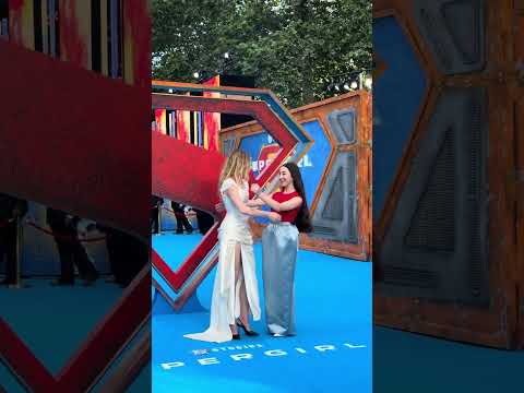 A sweet surprise as Milly Alcock & Eve Ridley team up in London for SUPERGIRL.