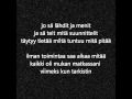 Raappana - Kauas pois (lyrics on the screen) 