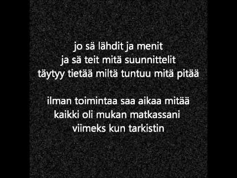Raappana - Kauas pois (lyrics on the screen)