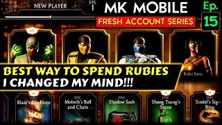 Spending My Blood Rubies. This is THE BEST WAY! MK Mobile Fresh Account Series Ep. 15.