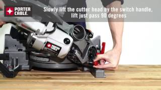 PCXB115MS 10in Folding Miter Saw RAISING THE CUTTER HEAD