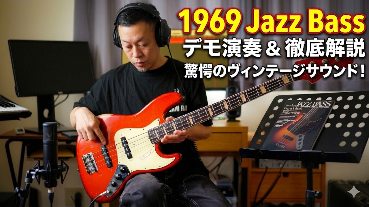 【1969 Fender Jazz Bass】ブロックインレイ期のタイトなサウンドを徹底検証
