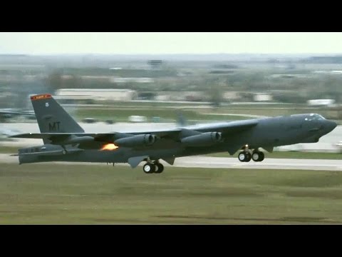 B-52H Put On A Smoke Show During Minimum Interval Takeoff