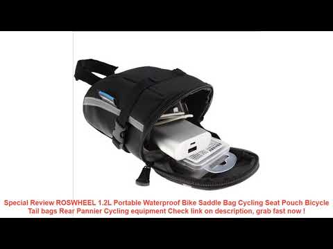ROSWHEEL 1.2L Portable Waterproof Bike Saddle Bag Cycling Seat Pouch B