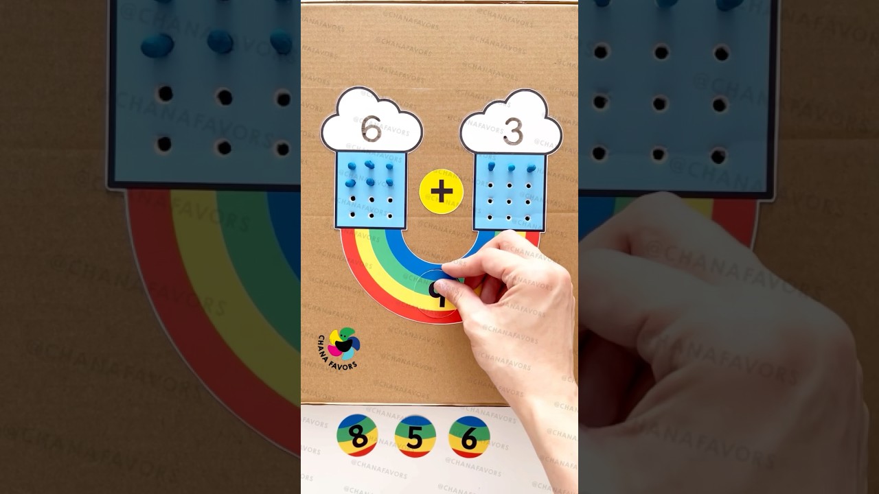 Kids Activity 🧩 | Rainbow Math Fun #chanafavors #printables #kidsactivities