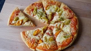 American Style Pan Pizza Selber Machen || Homemade American Style Pan Pizza || [ENG SUBS]