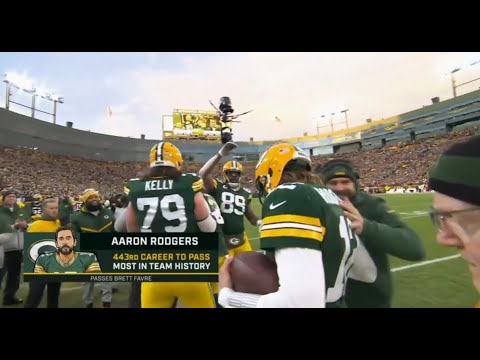 Aaron Rodgers *BREAKS RECORD* Career Pass 443 Most in Packers History