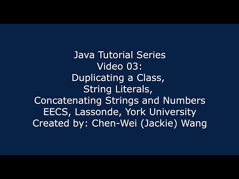 Eecs1021 Java Tutorial 03