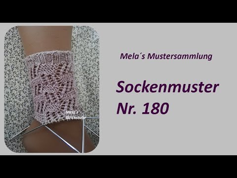 Sockenmuster Nr. 180 - Strickmuster in Runden stricken / Socks knitting pattern