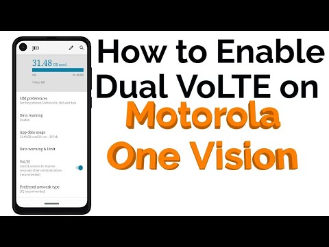 How to activate dual volte in Motorola one vision