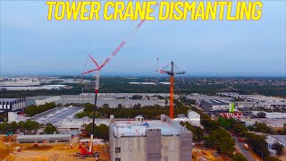 Massive Tower Crane being dismantled at the site of a 320MW Data Centre under Construction Sydney