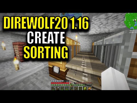 Minecraft Direwolf20 Modpack 1.16 Ep 14 - Create Sorting