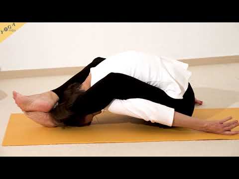 Schlafende Schildkröte: Füße hinter dem Kopf - Kurmasana - Yoga Asana Lexikon