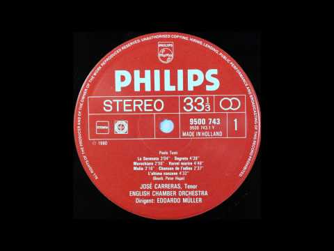 JOSE CARRERAS sings FRANCESCO PAOLO TOSTI, SIDE 1