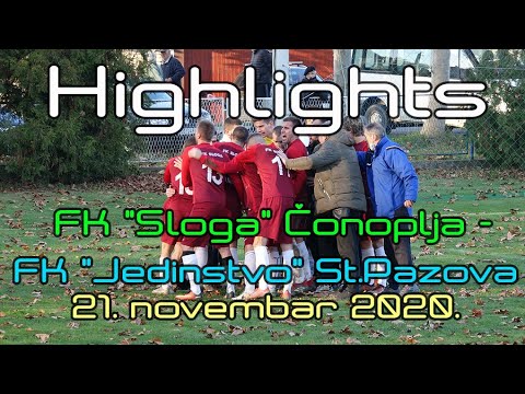 Highlights FK "Sloga" Čonoplja - FK "Jedinstvo" Stara Pazova 21.11.2020.