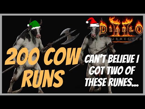 200 Hell Cow Runs | 0 MF vs 300 MF (100 each) | What Will Be More Profitable? - Diablo 2 Resurrected
