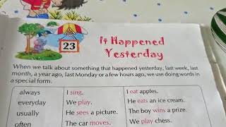 Std 2 Grammar Ch 23 It Happened Yesterday textbook exercise with answers