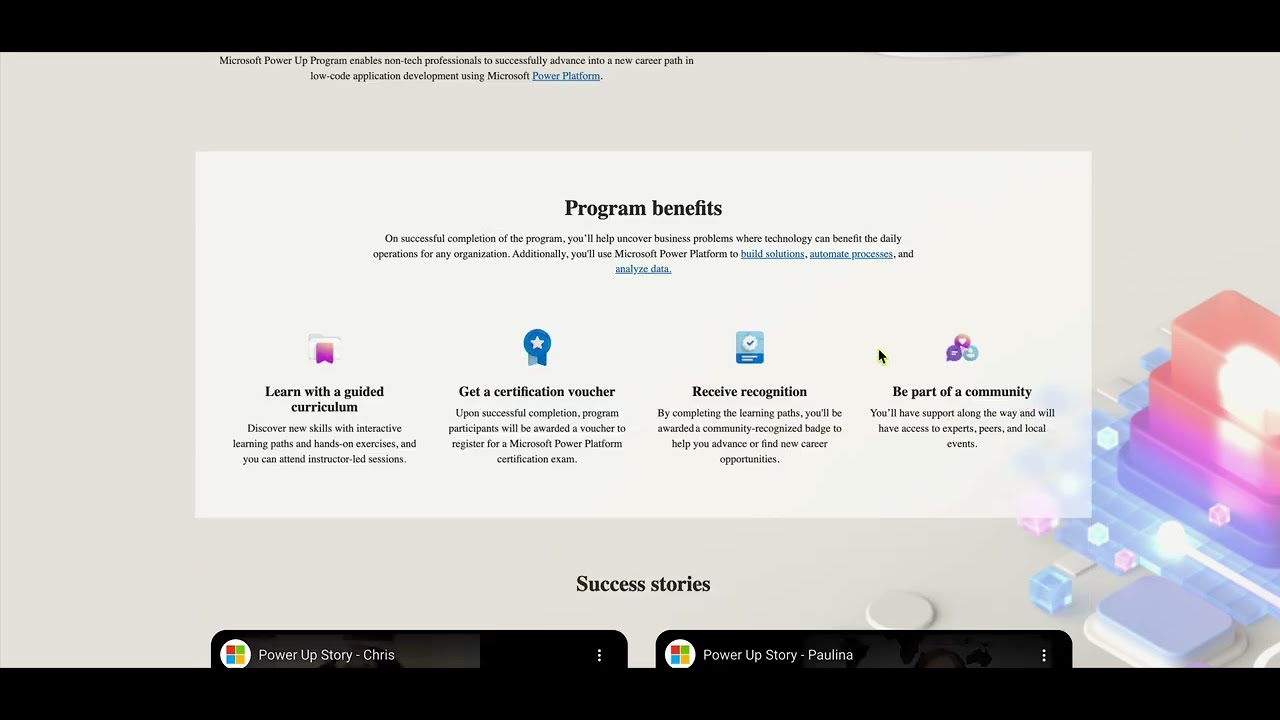 Microsoft Power Up Program Free way to learn Power Platform