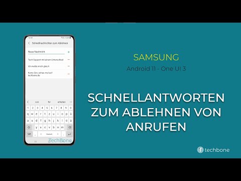 Schnellantworten verwalten - Samsung [Android 11 - One UI 3]
